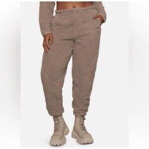 Skims Teddy Joggers Brown Fuzzy Women’s XXS